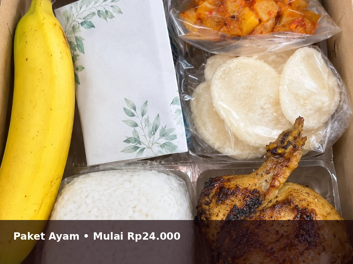 Paket A – Nasi Putih & Ayam Potong 8
